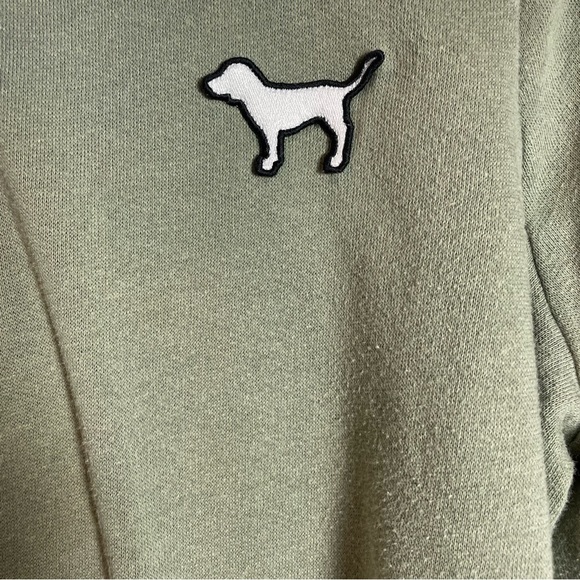 Victoria’s Secret Pink Sweatshirt Quarter Zip Pullover Hibiscus Graphic Logo XS - Picture 7 of 8